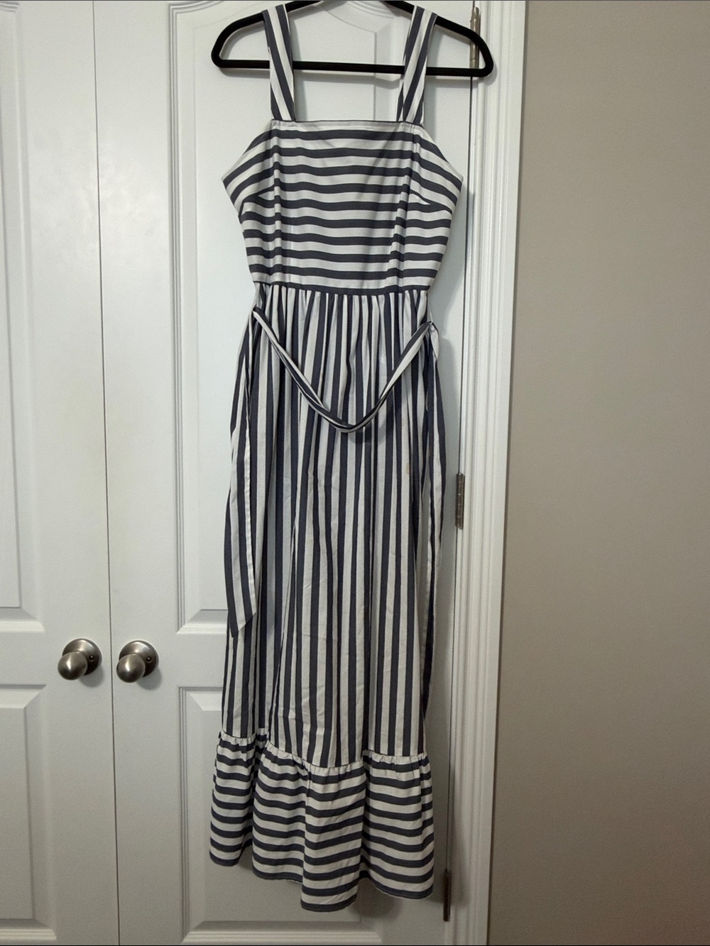 a new day Navy and White Striped Maxi Sundress